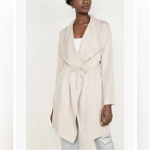 BB Dakota Pale Pink Drape Trench Coat Size M